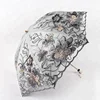Top quality lace double layer anti-UV 2 fold umbrella