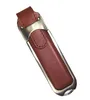 Factory price Promotional gift customized logo real leather OEM usb flash drive 16GB 512MB pen drive for free sample