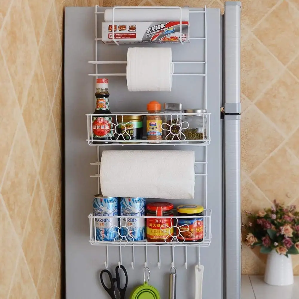 Jingzou Kitchen multi-purpose refrigerator pallets cling film or tissue refrigerator side shelves storage shelves