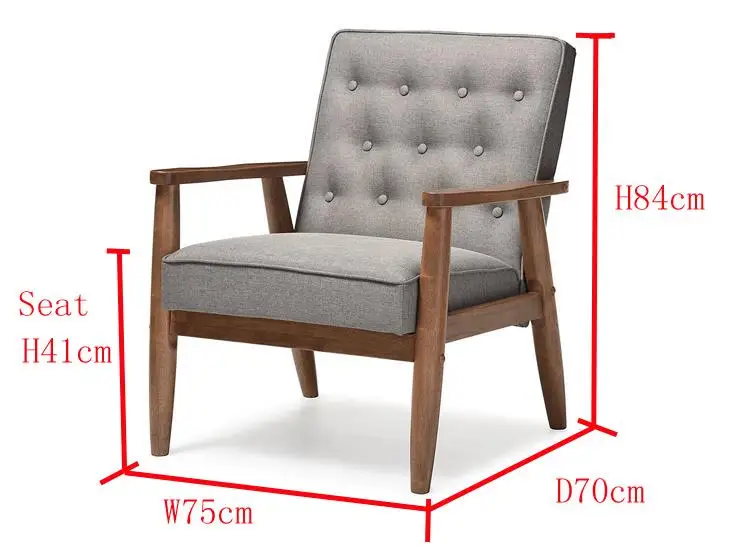 Taste-tufting Mid-century Retro Moderne Stoff Gepolstert Holz Lounge