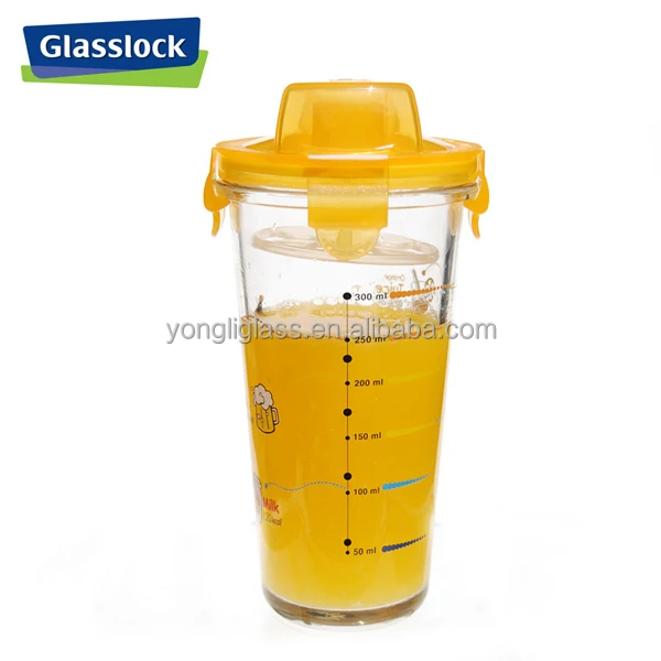 2015 Last products High temperature lock and lock Measuring glass cups,shaker bottle Glasslock glassware