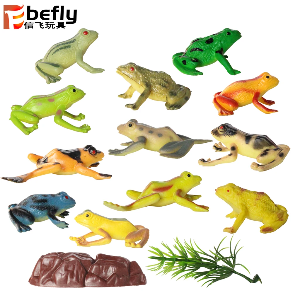 12pcs frogs Mini Toys Rainforest Animals Frog Toys