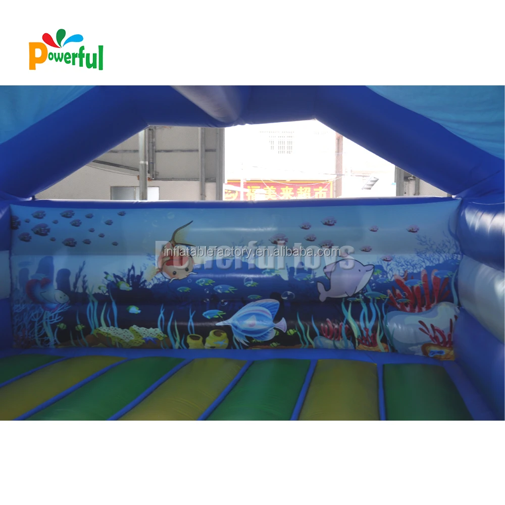 Funny small inflatable bouncy castle starfish jumping house for amusement park