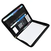 Vintage Logo Embossed PU Leather Manager Conference Zipper Portfolio Business Organizer Portfolio Covers padfolio