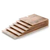 18" wood texture melamine food serving tray