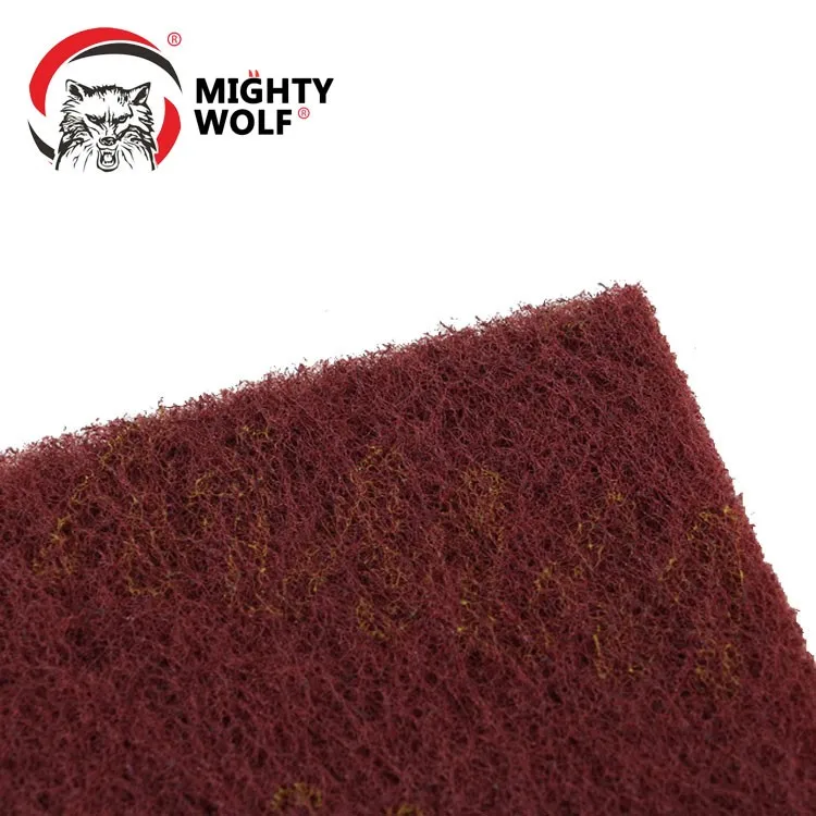 8m8 7447 Red Abrasive Scouring Pad Abrasive Nylon Scouring Pad In Sheet Or Roll For Hardware