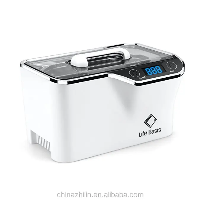 Mini portable full automatic battery power denture ultrasonic cleaner