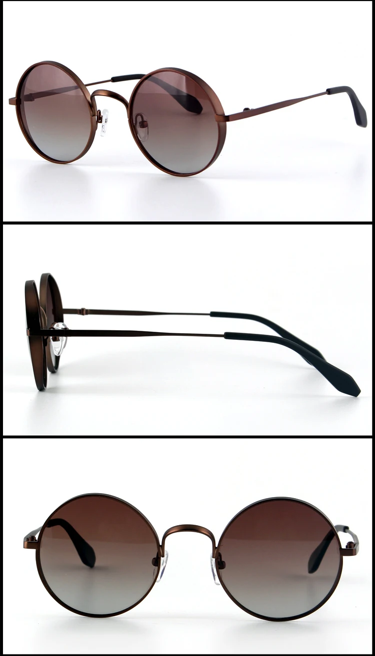 Wholesale Good Quality Alloy Round Retro Women Sunglasses With