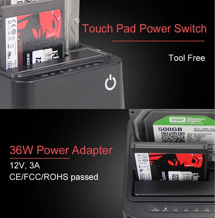 Dual-Bay Hard Drive Docking Station