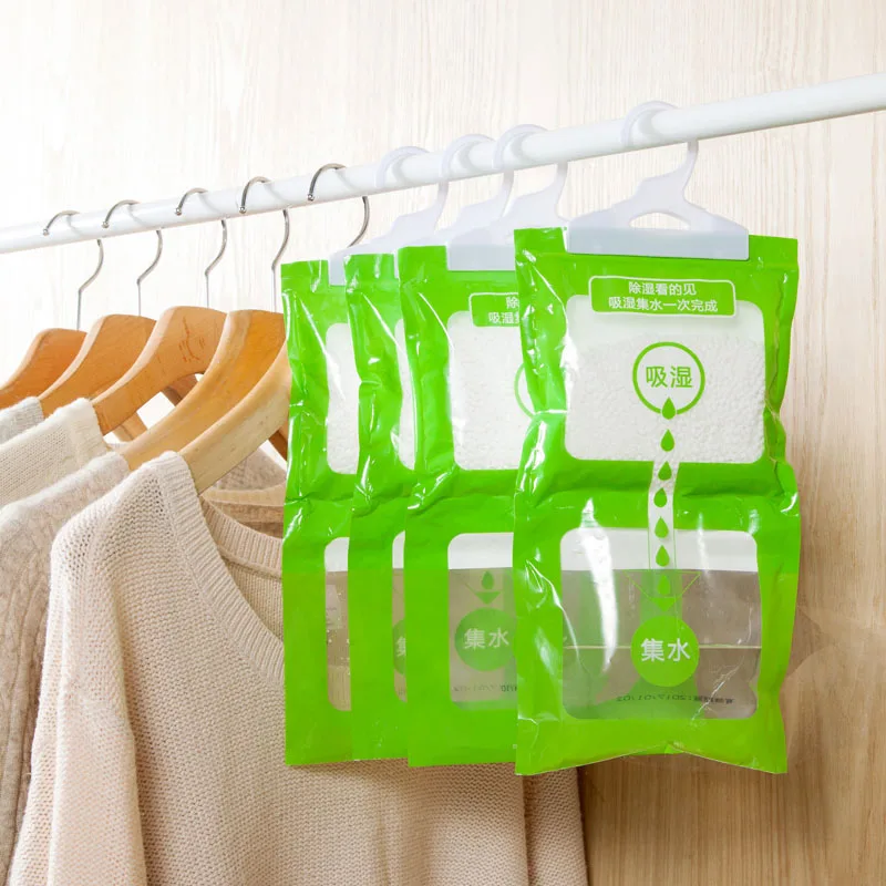 500ml Wardrobe / Drawers Hanging Moisture Absorbers Dehumidifiers Bag ...