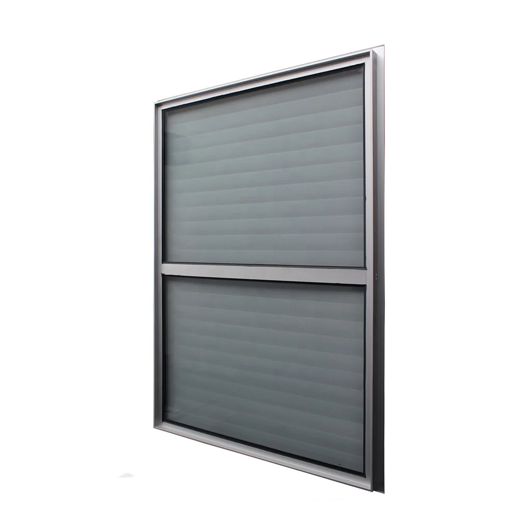 Aluminum blinds fixed louver with glass back mosquito mesh