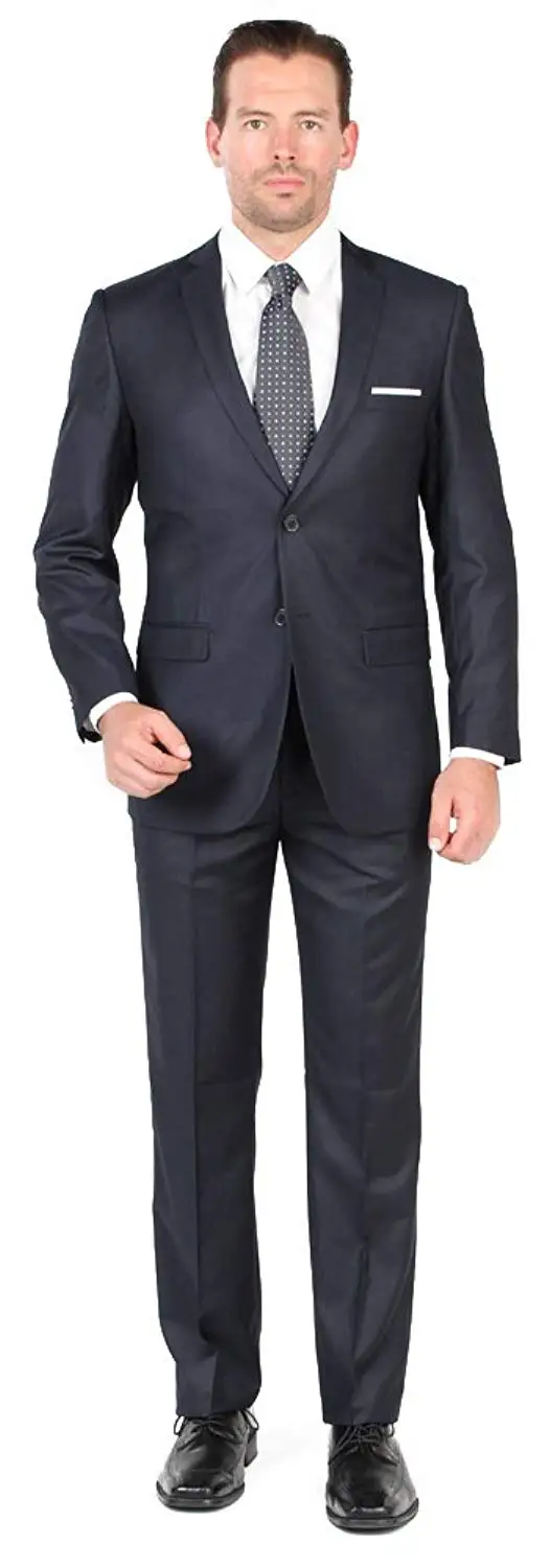 HTOOHTOOH Mens Suit 3 Piece Jacket Two Button Blazer Tux Vest/&Trousers