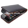 New Genuine Leather Flip Case for iPhone 5 5G 4G LTE AT&T / Verizon / Sprint CDMA GSM Version - Black