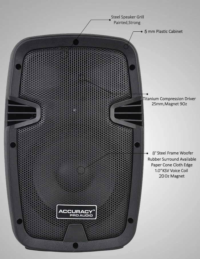 Accuracy Pro Audio Pml08a Portable Audio Active Outdoor Speaker - Buy ...