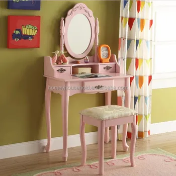 dressing table and mirror