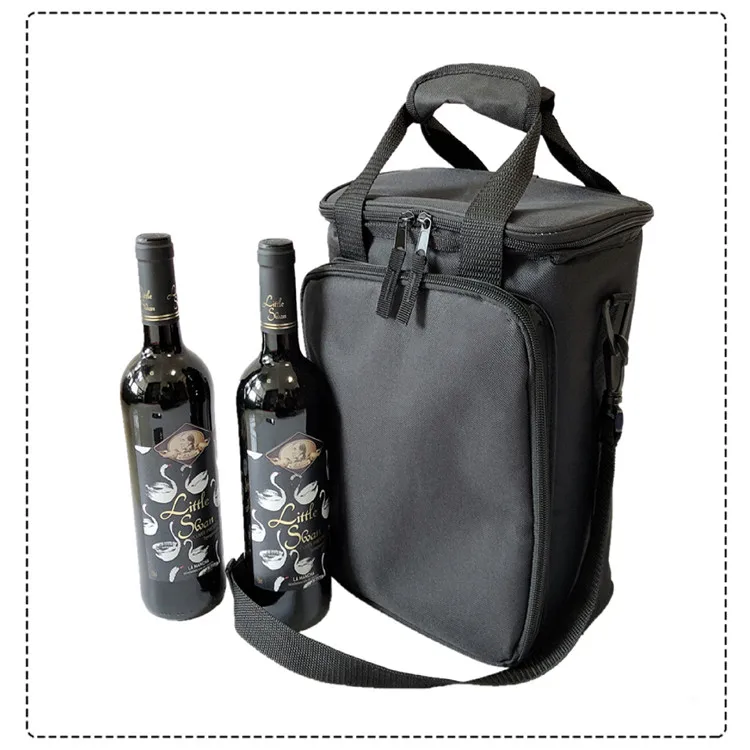 Osgoodway OEM Logo 600D Polyester Waterproof Insulated 5 Bottles Wine Cooler Bag for Outdoor