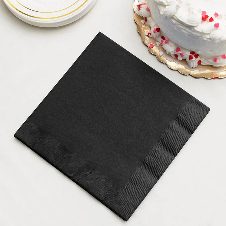 1ply 33*33cm 100 Virgin Black Lunch Napkin Buy Black Lunch Napkin