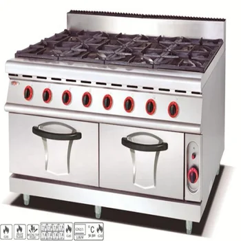 Chic Free Standing Stainless Steel Cooking Gas Range Commercial