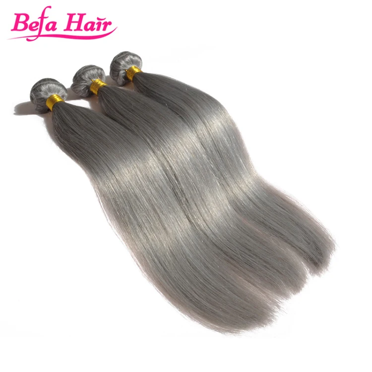 Grey Remy Brazilian Human Hair Weave Straight Silver Grey Hair Extensions Buy Straight Silver