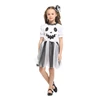 Beautiful Halloween Carnival Polyester White Dress 4-12 Years Old Girl Dress Children Party Ghost costume
