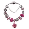 Glass Beads Silver Plated Charms crystal bracelet,Fashion crystal stone bracelet for men and women