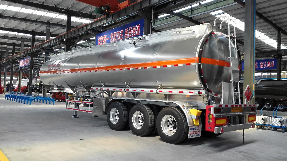 45CBM aluminum alloy oil tank semi trailer 3 axle air suspension