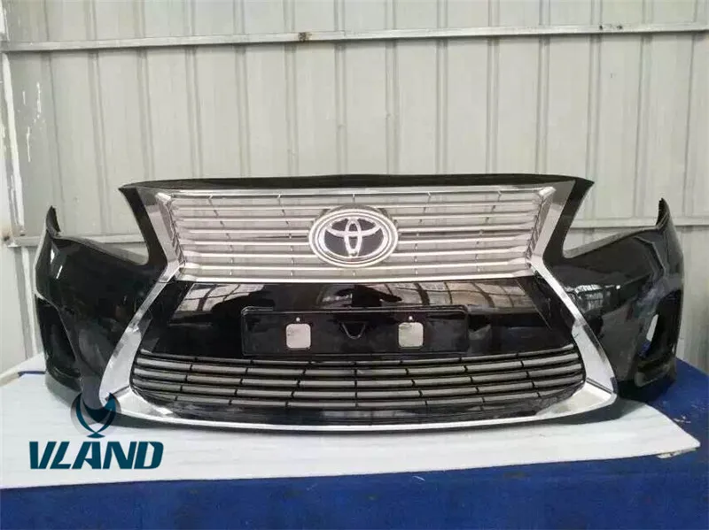 VLAND factory for car bumper for Corolla bumper for 2010 with light bar and middle grille for Corolla Front bumper