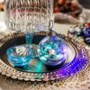 Transparent Plastic Christmas Tree Hanging Gifts LED Snow Christmas Ball Light