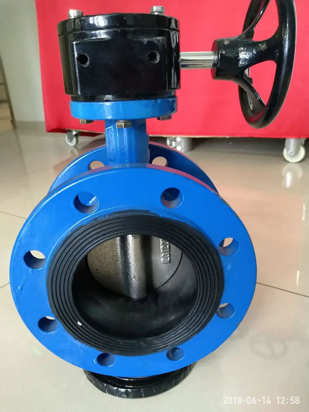 Install A Ductile Iron Material Butterfly Valve With The Application