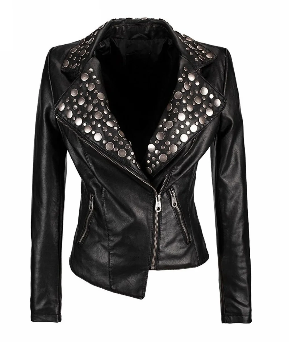 Rock Punk Studded Leather Jacket Buy Punk Studded Leather Jacket,Punk