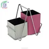 Pink and white convenient stainless steel cutlery table holder for kitchen