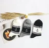 Ankle sock Strip Boat Anchor Jacquard Hand Linking Cotton Mens Dress Socks