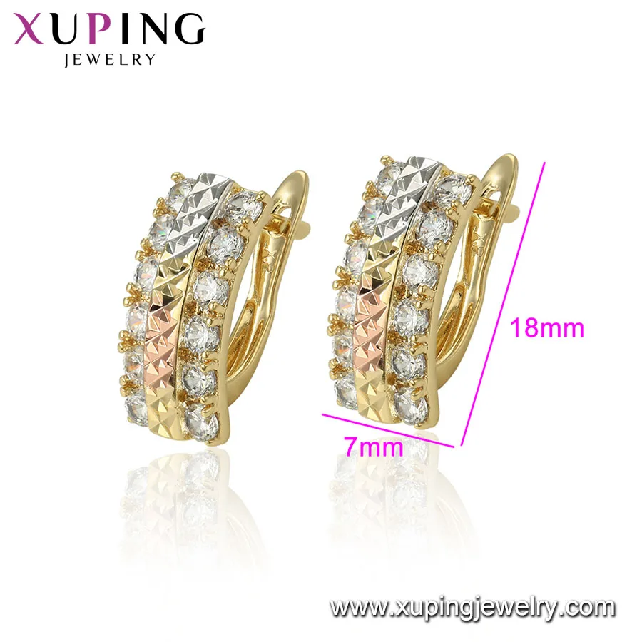 96103 Xuping Fashion Earring,Beautiful Designed Diamond Earring Jewelry