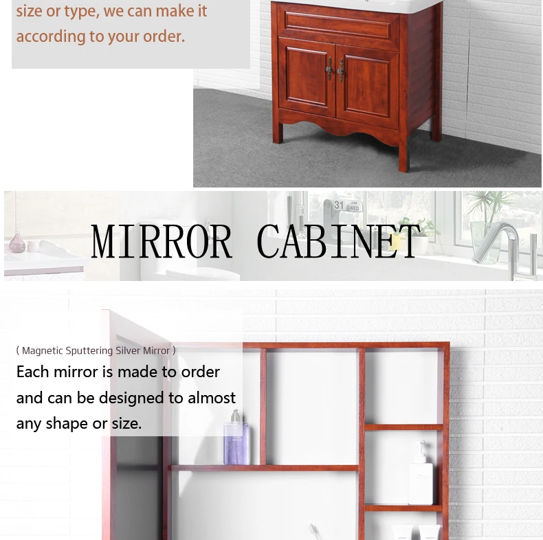 Waterproof Cabinet bathroom Design Wash Basin Vanity Wood