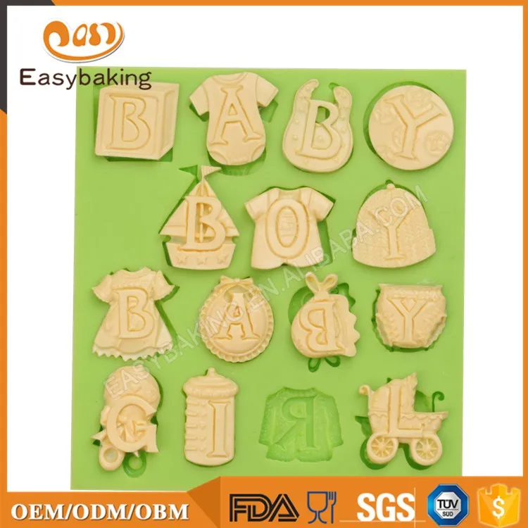 ES-1223 BABY BOY BABY GIRL Series Silicone Molds for Fondant Cake Decorating