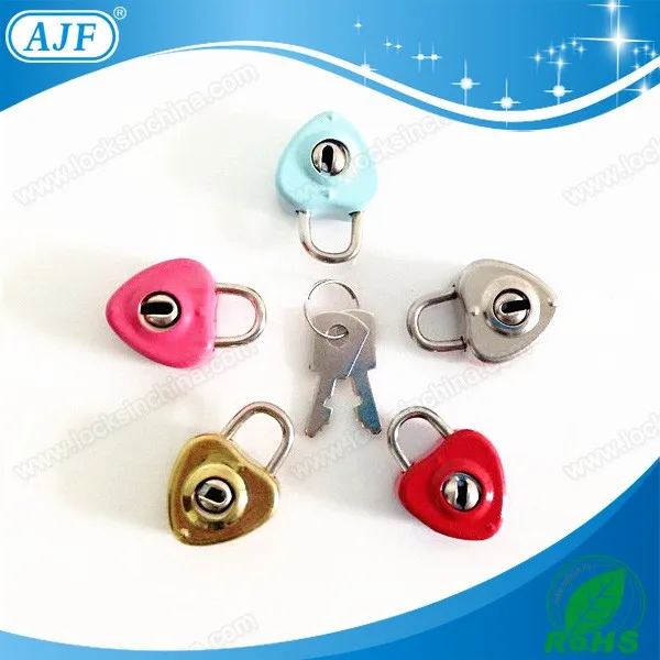 AJF 2015 best selling colorful small round cute journal diary lock, box lock