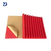 Red Acoustic Soundproof Sound Stop Absorption Pyramid /wedge Studio Foam Sponge with self-adhesive