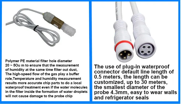 Long range wireless Sensor temperature humidity transmitter with lcd display