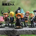 Anime One Piece Good PVC 9 Styles Black Suit Action Figure Mini Robin Luffy Zoro Model