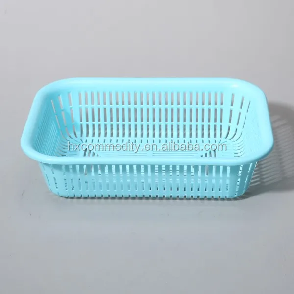 Medium Kitchen Rectangular Plastic Fruit Vegetable Washing Colander
