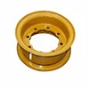 Forklift wheel rim with lock ring and side ring and bead seat