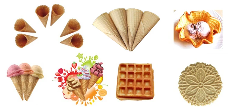 Commercial Ice Cream Waffle Cone Egg Roll Maker / Ice Cream Cone Make Machine