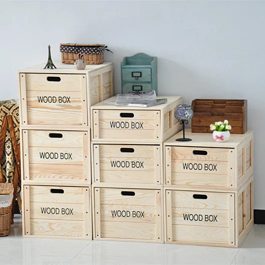 Solid Wooden Pine Storage Box Store All Kinds Of Small Items Receive A ...