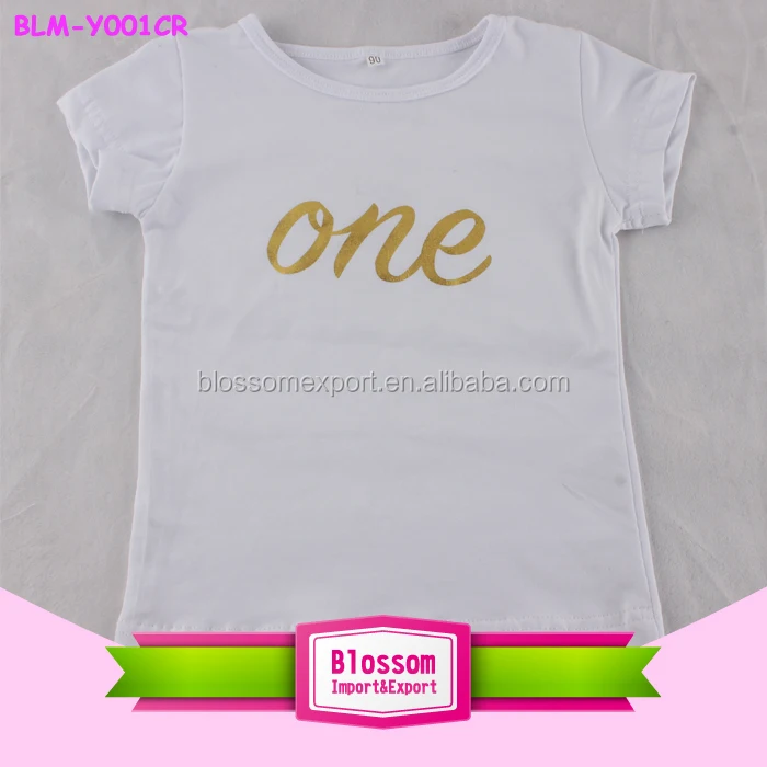 T Shirt Unisexe Avec Imprime Personnalise Pour Enfants Vetements De Premier Anniversaire Pour Bebe Couleur Blanc A La Mode Buy Personnalise Imprime Bebe T Chemises Pas Cher Personnalise Imprime T Shirts Fille T Shirts Imprimes Dessins Product