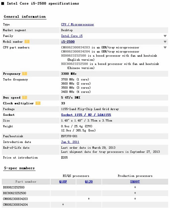 Intel I5 2500 Processor 3 3ghz 6mb L3 Cache Quad Core Tdp 95w Lga1155 Desktop Cpu Buy I5 2500 I5 2500 Cpu Cpu Product On Alibaba Com Intel I5 2500 Processor 3 3ghz 6mb L3 Cache Quad Core Tdp 95w Lga1155 Desktop Cpu Buy I5 2500 I5 2500 Cpu Cpu Product On Alibaba Com