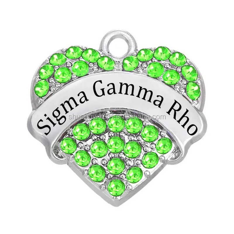 2017 Fashion Rhinestone Crystal Metal Greek Letter Sigma