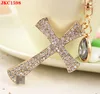hot selling fashion alloy full rhinestone cross custom keychain