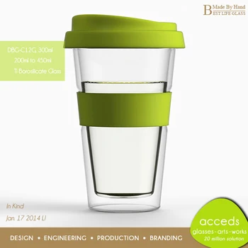 Portable Travel Mug Double Wall Clear Gl Without Handle Custom Printed Reusable Coffee Portable Travel Mug Double Wall Clear Gl Without Handle Custom Printed Reusable Coffee