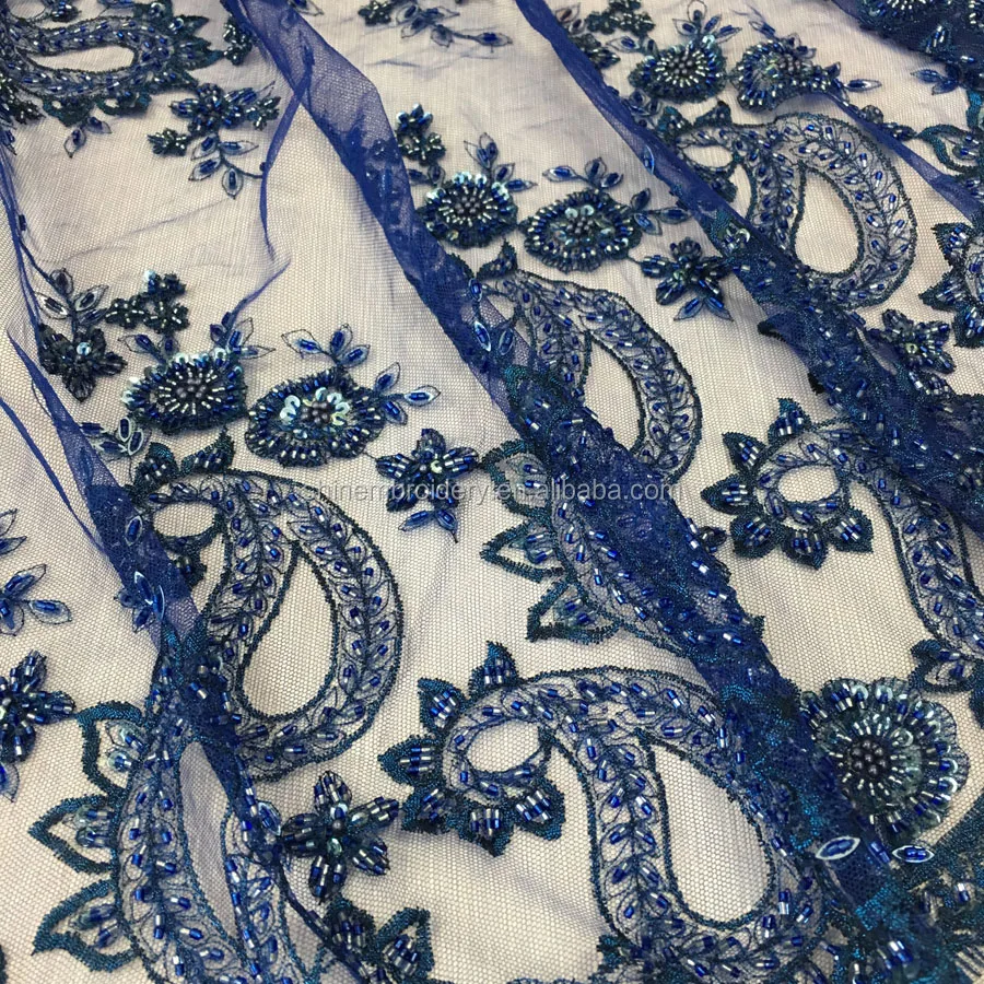 blue lace fabric for sale