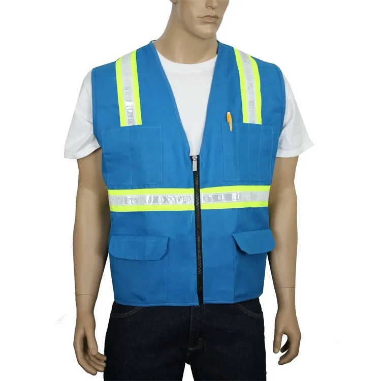 Wholesale High Visibility Blue Safety Warning Vest - Buy Blue Safety ...